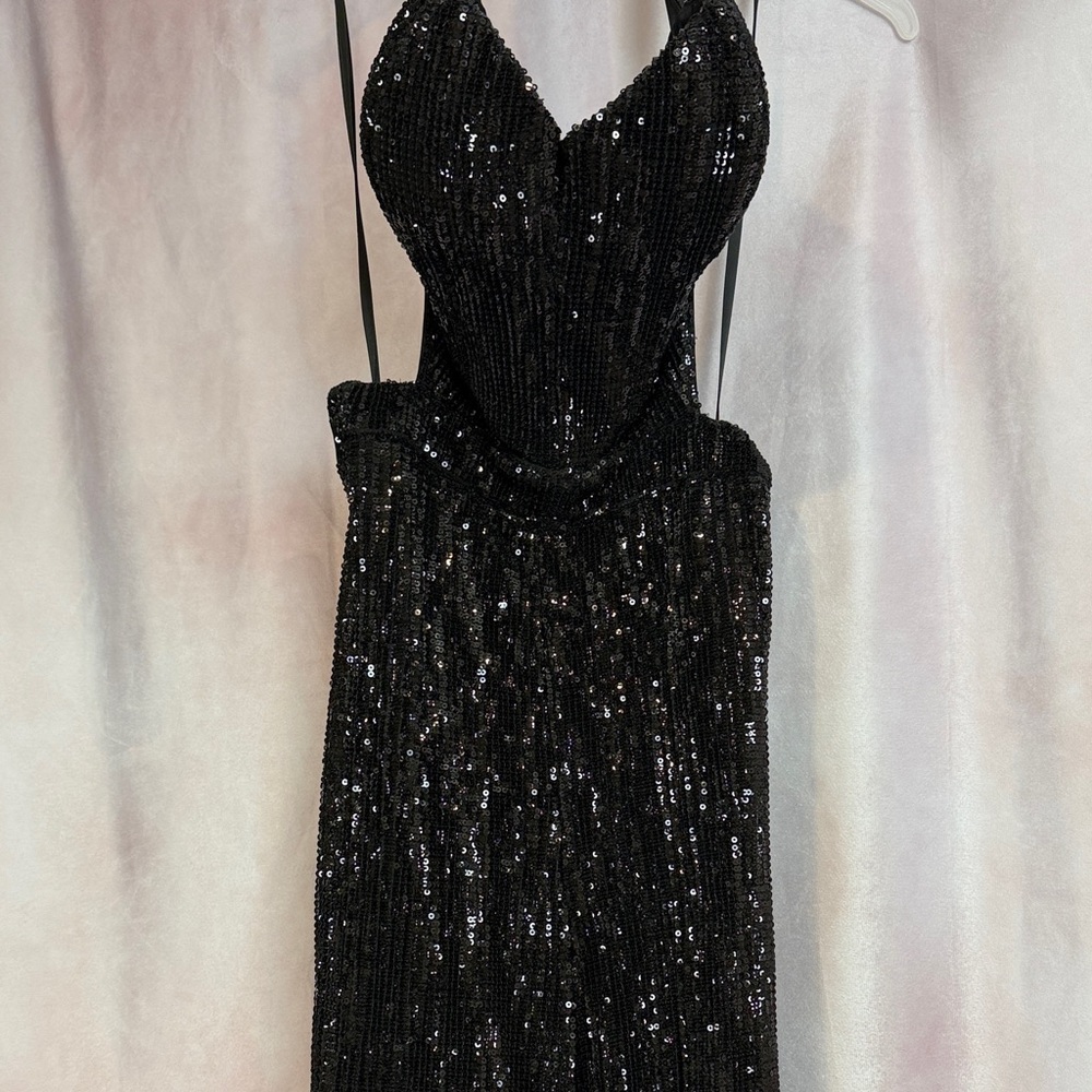 Elegant Black Sequin jumpsuit